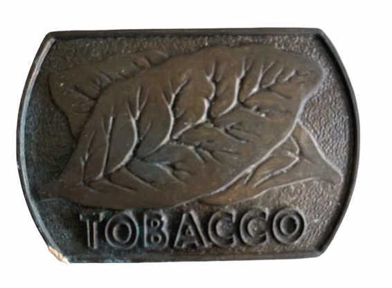 Vintage Tobacco Leaf Belt Buckle