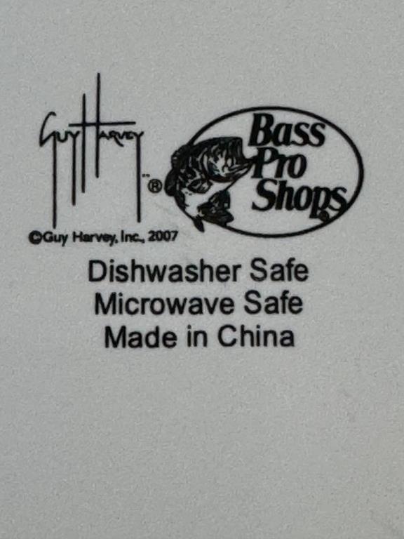 Set of Bass Pro Shop Guy Harvey Dishes:  (4)