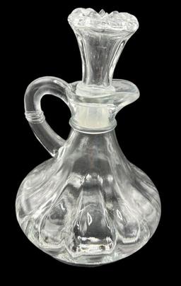 (3) Vintage Glass Items:  Anchor Hocking Cruet