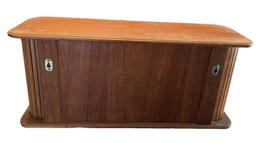 Tambour Teak Wood Wall Cabinet by Eppco
