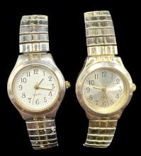 (2) Ladies’ Wrist Watches With Stretch Bands