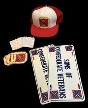 Sons of Confederate Veterans Hat, (5) Patches,