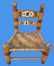 Mexican Folk Art Children’s Chair—17” High