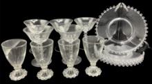 (5) Candlewick Sherbets , (4) Juice Glasses, (&