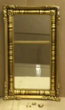 Vintage Ornate Gold Framed Mirror 20” x 36”