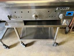 Imperial 36” Countertop Gas Griddle w/Equipment Stand on Casters