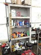 Cabinet and Contents of Lubricants and Cleaning Supplies