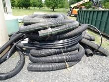 PVC Pipe, Tubing, Corrugated and (5) Poly Tanks (BUYER MUST LOAD)