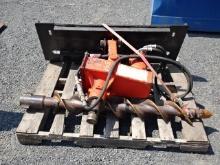 THOMAS PA40 Hydraulic Auger Attachment, with 6" and 30" augers (Skid Steer)