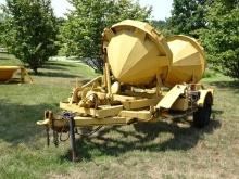 STOCKER 60" Single Axle 2-Pod Trailer, equipped with 60" pods, gas powered hydraulic winch,