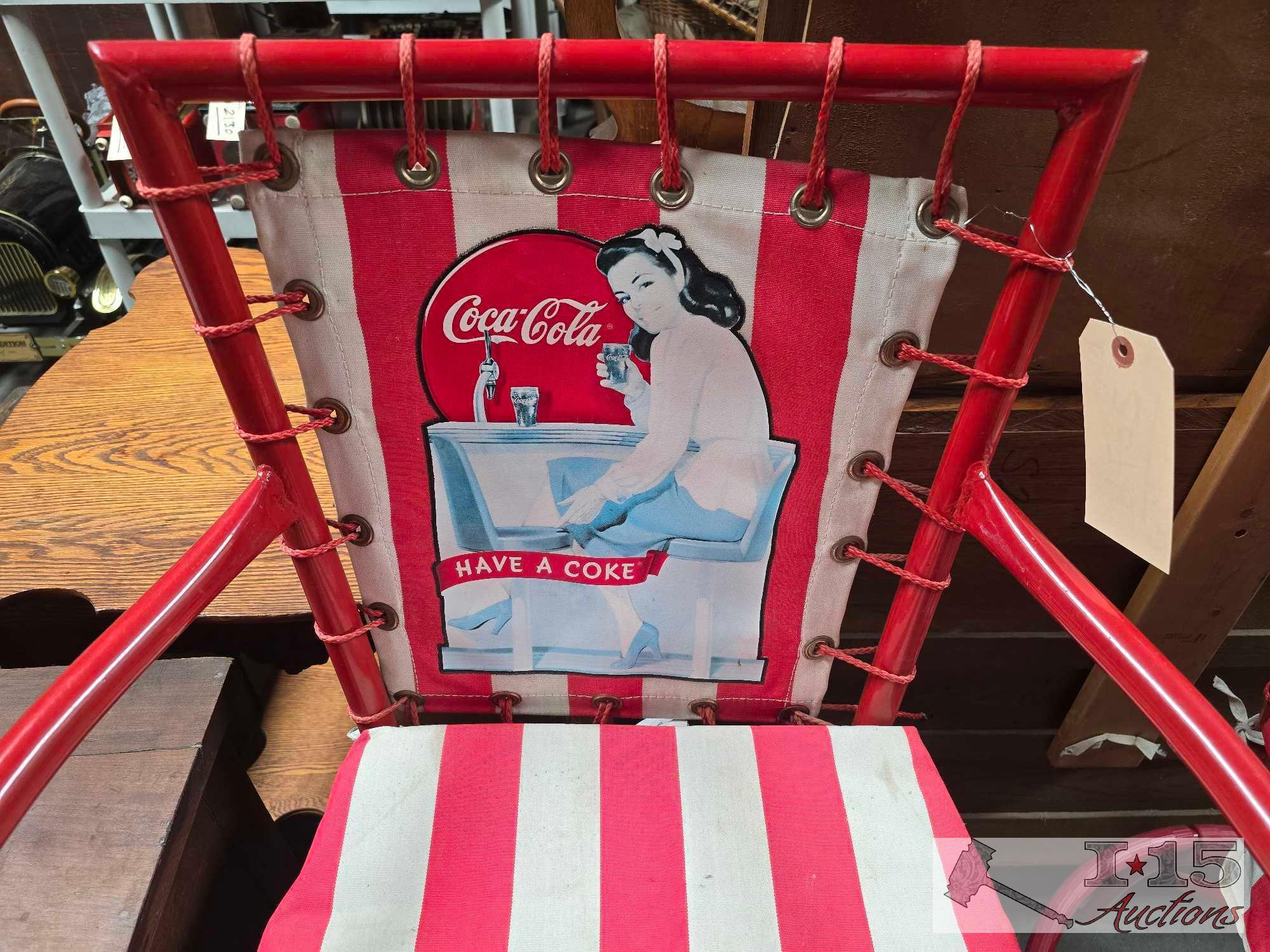 (2) Coca-Cola Patio High Chairs