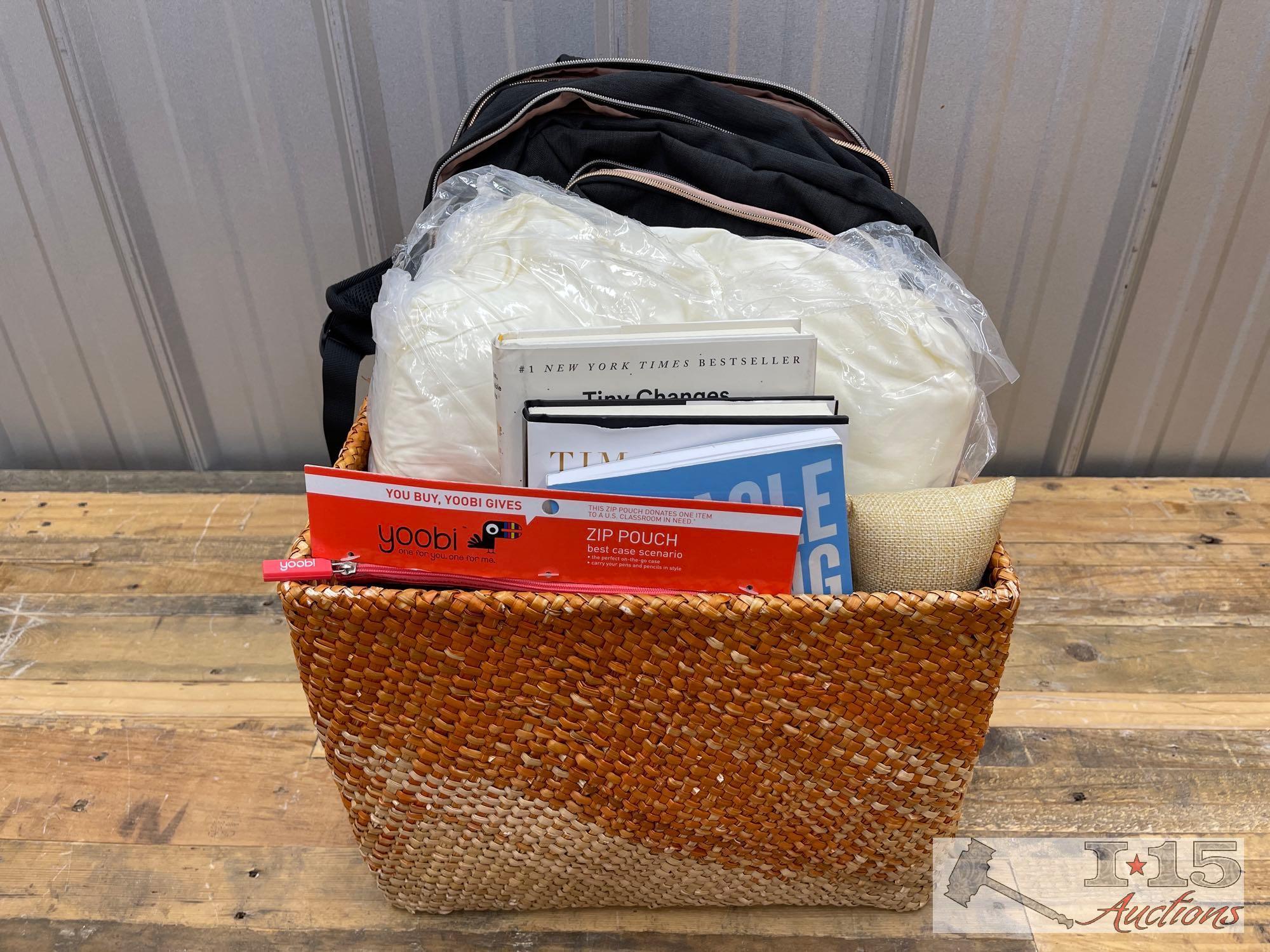 Mattress Cover, Backpack, Books, Basket & More