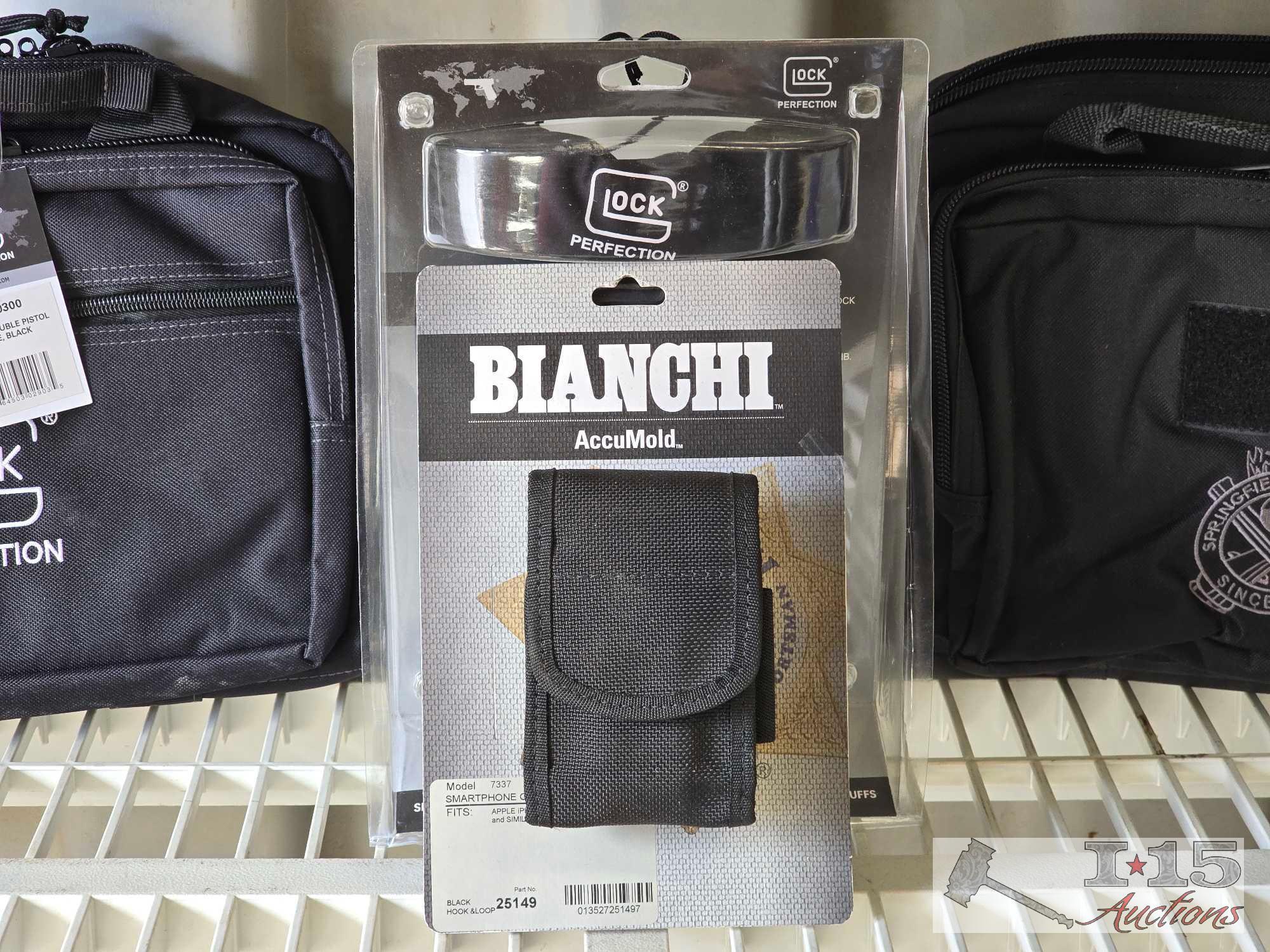 (2) Gun Bags, Gun Range Kit, Smartphone Case