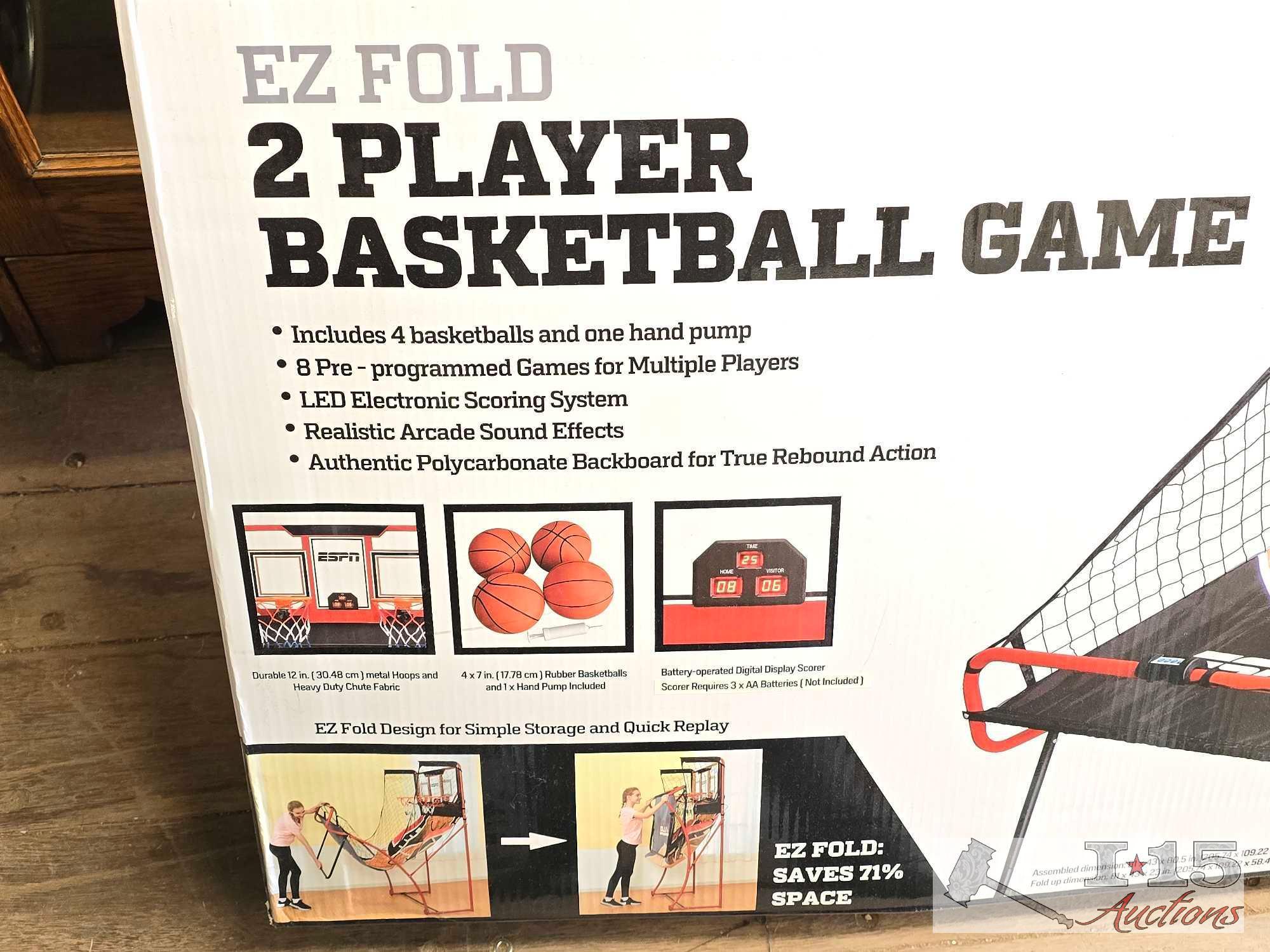 EZ Fold 2 Player Basketball Game
