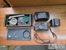 Vintage Excelda Concert Sound Box, Yashica Camera & Baby Brownie Kodak Camera