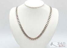 Sterling Silver Cuban Link Chain Necklace, 53.81g