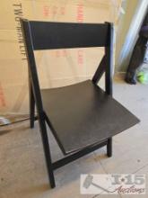 NEW!!! (2) Crate and Barrel Spare Folding Wood Chairs