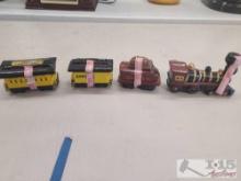 (4) Miniature Train Decanters