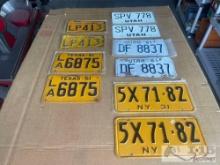 5 Pairs of License Plates