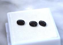 1.63 Carat Matched Trio of Black Spinel