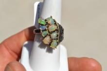 Opal Ring in Sterling Silver