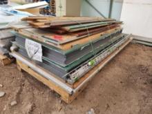 9'x4' Sectional Magnetic Dry Erase Boards, Fabricated Green Door Frames, Assorted Scrap Lumber, Plus