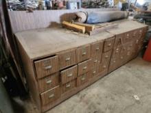 Oak 30-Drawer Square File Cabinet
