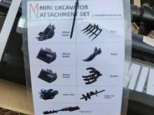 2024 Unused MIVA Mini Excavator Attachment Set of (9)