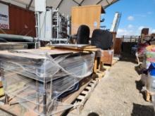 Group of Chairs, Group of Tables, Wooden Desk on 2 Pallets