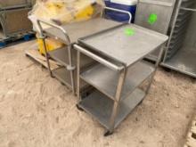 (2) 3-Tier Stanless Steel Commercial Carts