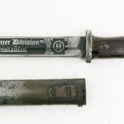 WWII German K98 Bayonet-Post War SS Etching