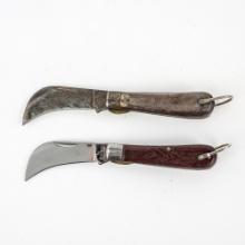 2 Vintage Klein Hawkbill Carpet Knives
