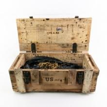 1950s Ammunition Crate with 250 Pcs 308 Brass