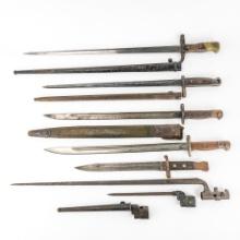 WWI WWII British French Belgium Bayonet Lot (8)