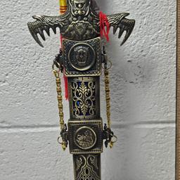 Decorative Metal Work Dagger with Sheath