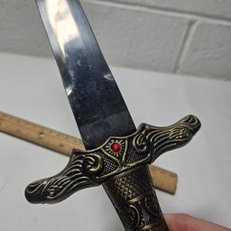 Ornate Metal Jeweled Dagger