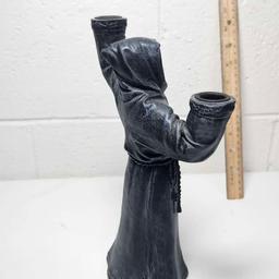 Mad Monk Gothic Resin Candle Holder