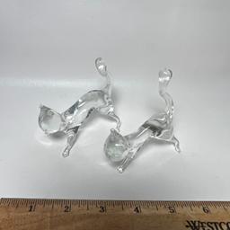 Adorable Glass Cats & Mouse Figurines