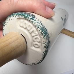 Spongeware Ceramic Rolling Pin