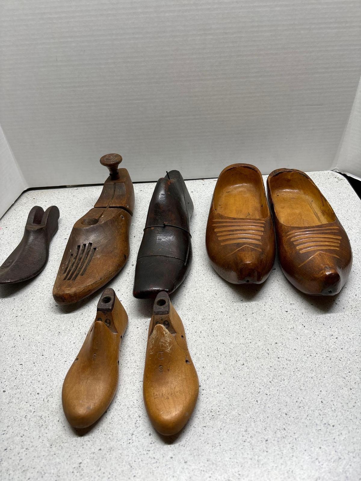 pair of wood shoes wood shoe forms