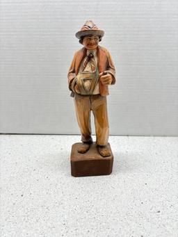 Black forest wood carving of a man