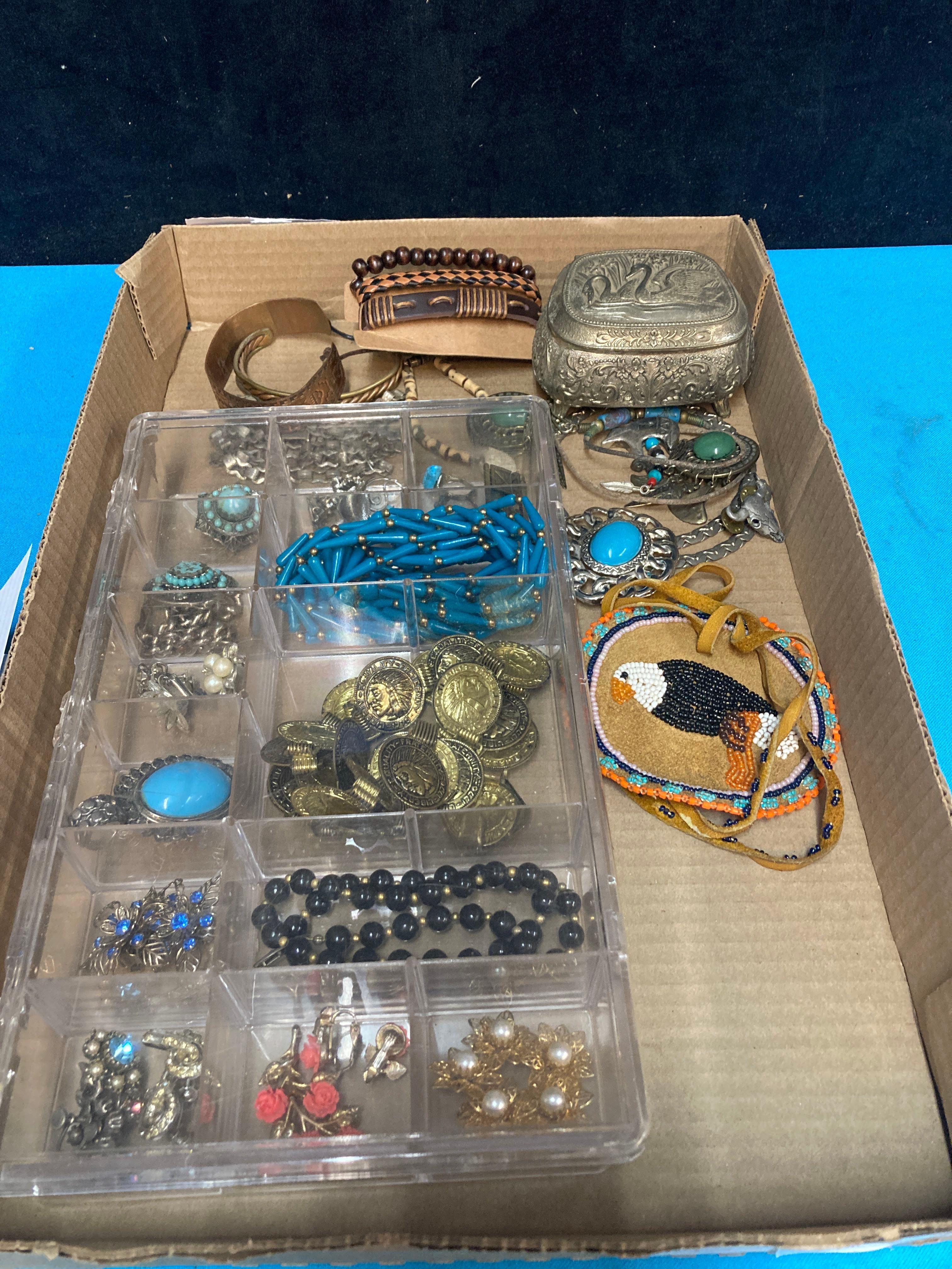 Costume, jewelry glass beads turquoise and more nice lot
