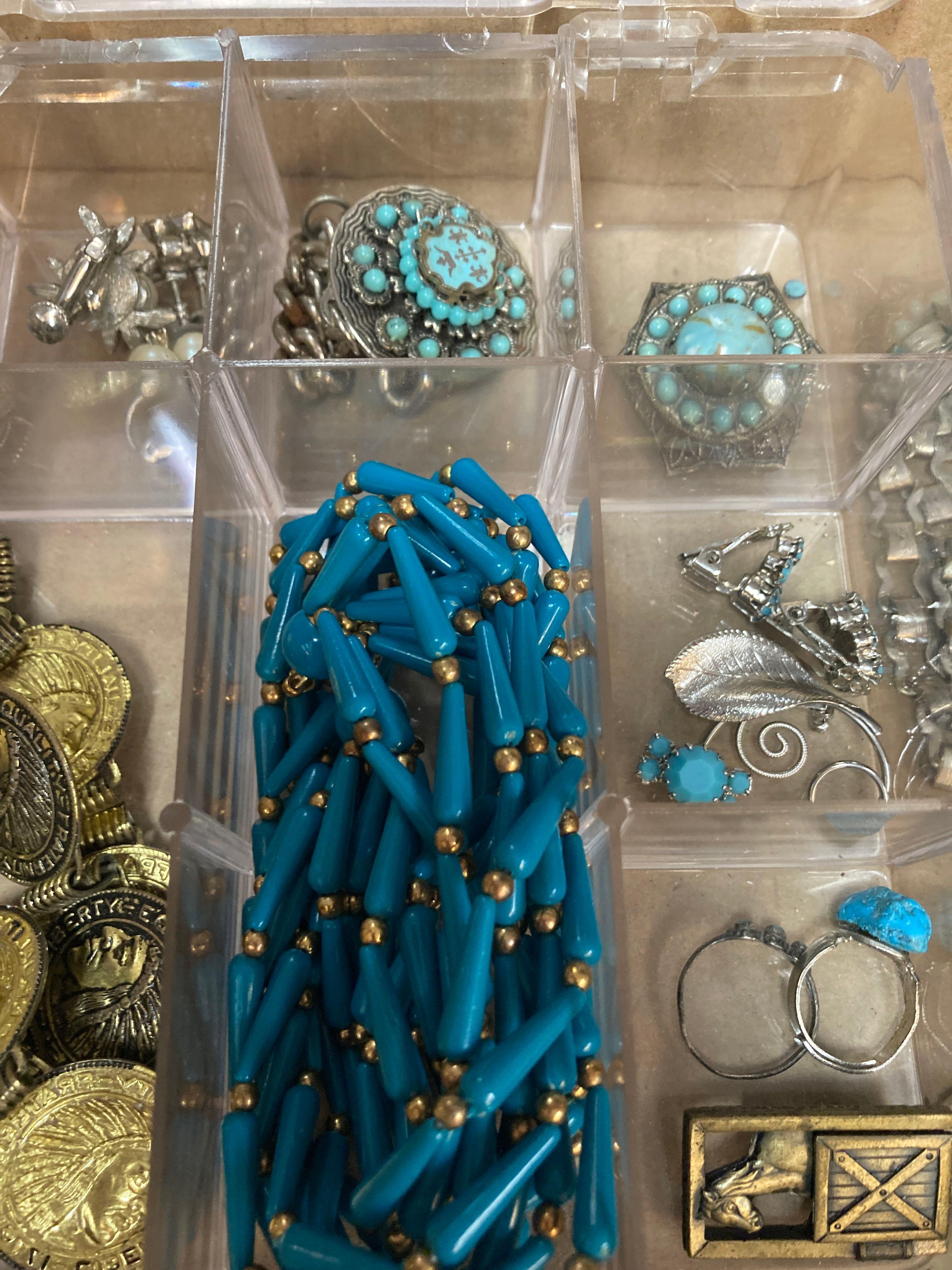 Costume, jewelry glass beads turquoise and more nice lot
