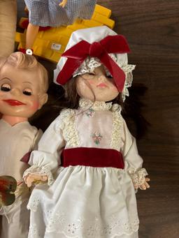 vintage dolls Dorothy from the Wizard of Oz Charlie McCarthy etc.