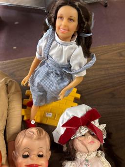 vintage dolls Dorothy from the Wizard of Oz Charlie McCarthy etc.