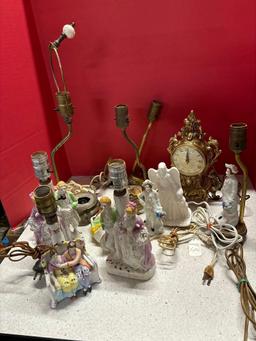 vintage lamps and clocks parts or repair