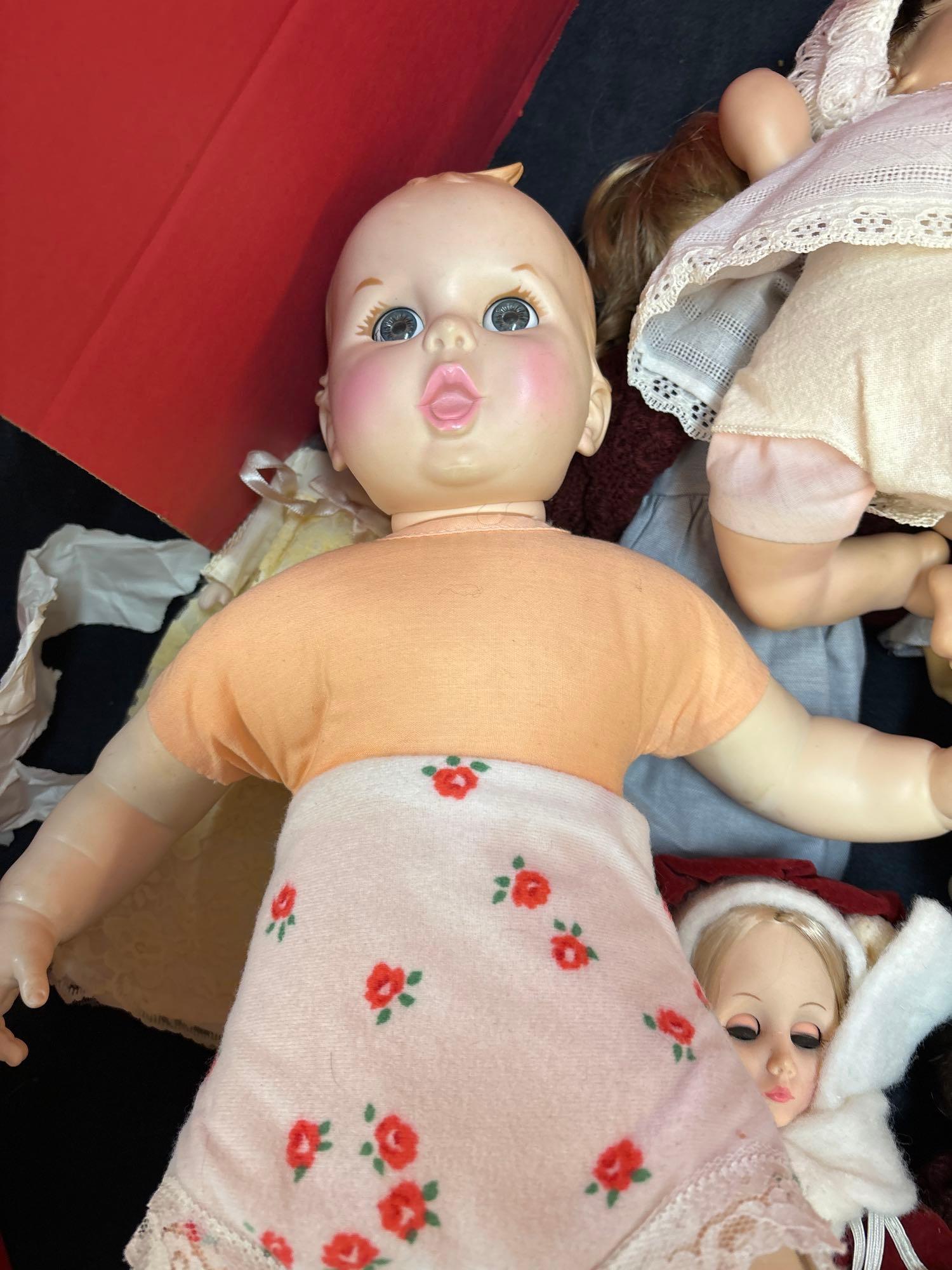 large collection of baby dolls