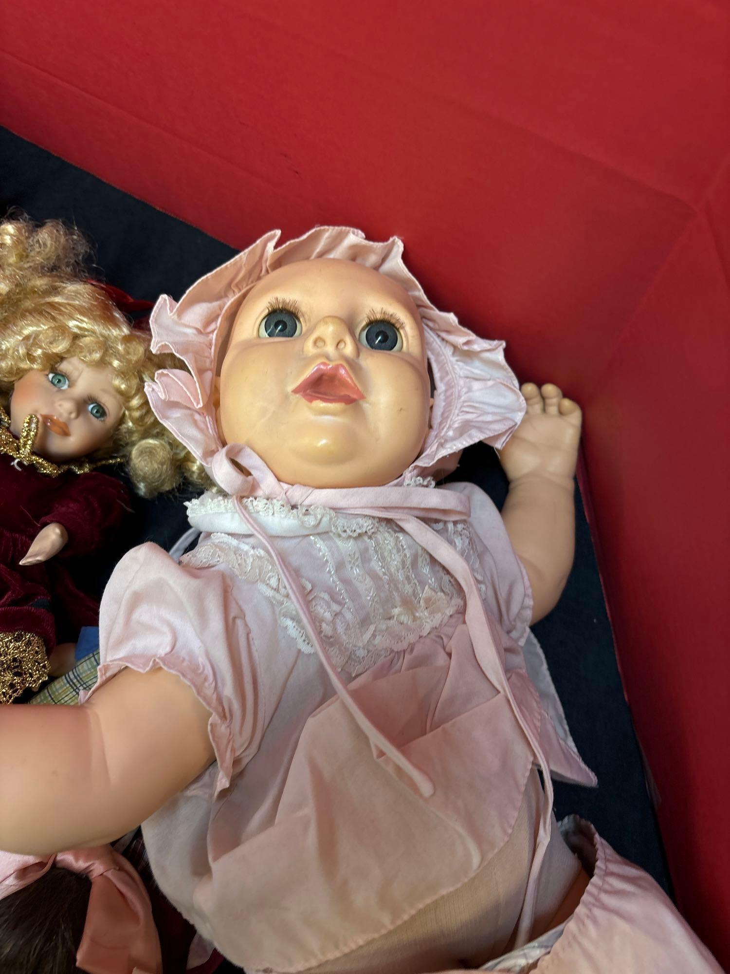 large collection of baby dolls