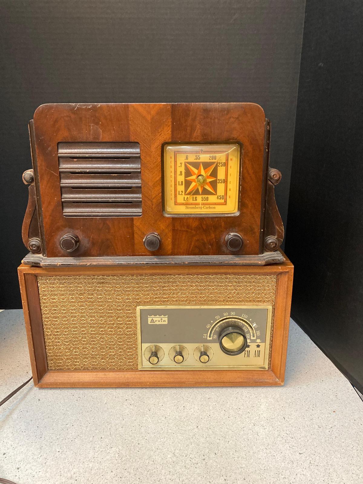 Two vintage radios Stromberg-Carlson and Arvin