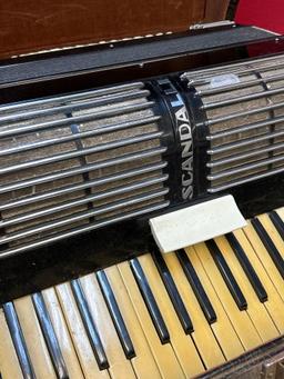 scandalli accordion keys with case italian